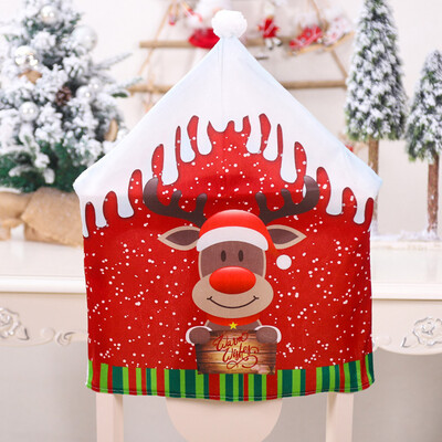 

Siaonvr Christmas Decoration Chair Covers Dining Seat Santa Claus Home Party Decor