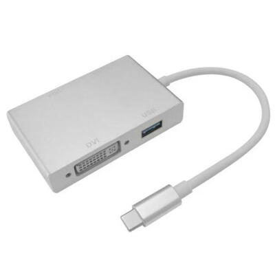 

1510 4-in-1 Type-C To HDMI VGA DVI USB30 Adapter Portable USB-C HUB Converter