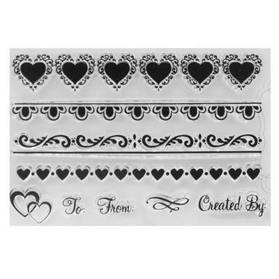 

Silicone Clear Stamps DIY Love Heart Scrapbooking Photo Album Craft Decor