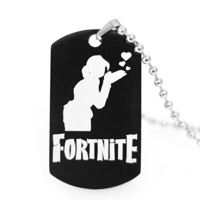 

For-Tnite Stainless Steel Necklace Cool Pendant Fans Favorite Gamer Gifts for Teen Adults