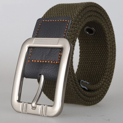 

Unisex belt fashion casual stripe canvas Men Alloy pin buckle belt outdoor sport Men&Women cowboy casual belt