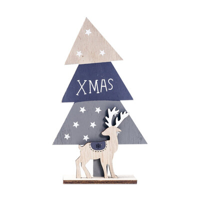 

DIY Wooden Reindeer Christmas Tree Assembly Christmas Crafts Desktop Ornaments Holiday Party Decor Supplies