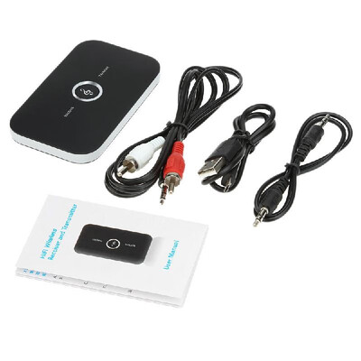 

B6 2 in 1 Bluetooth Transmitter & Receiver Wireless A2DP Bluetooth Audio Adapter Portable Audio Player Aux 35mm Black