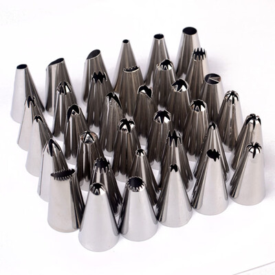 

10pcs Reusable Stainless Steel Icing Tip Pastry Tips Cake Decorating Supplies Random Patterns