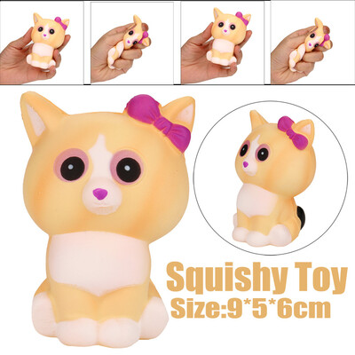 

YIWULASqueeze Bow Cat Cream Bread Scented Slow Rising Toys Phone Charm Gifts