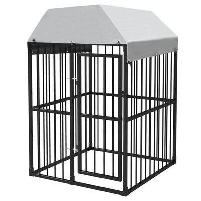 

Heavy-Duty Outdoor Dog Kennel with Roof 4x4