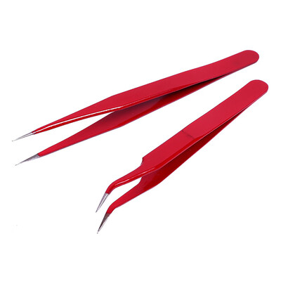 

〖Follure〗2PCS Stainless Steel Eyebrow Tweezers Eyelash Curler Clip Plucking Beauty Tools