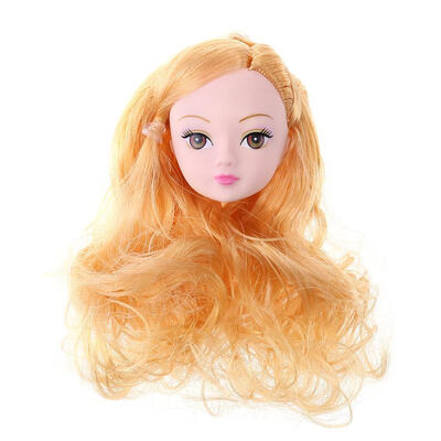 

PVC Naked Doll Head with Long Hair Plastic Cake Baking Mold Doll Accessory