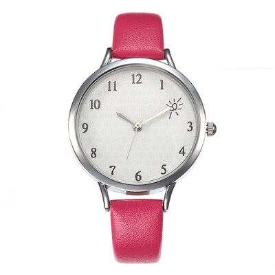 

New simple belt wrist watch female models digital engraving