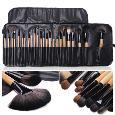 

Pro 24 Pcs Makeup Brushes Cosmetic Tool Eyeshadow Powder Brush Set w Case