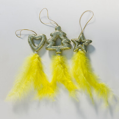 

3 Pcs\Pack Foam Feather Pendant Christmas Tree Pendants Ornaments Home Decoration