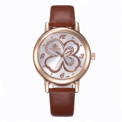 

New student ladies fashion simple four-leaf clasp belt