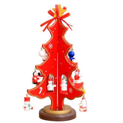 

New Wooden Christmas Tree Home Decoration Xmas Tree Top Ornament Gift