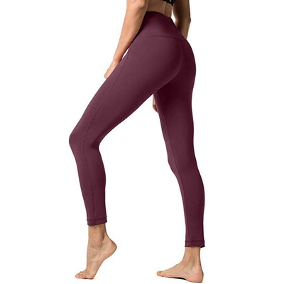 

Womens High Waist And Tight Fitness Yoga Pants Nude Hidden Pocket Yoga Pants