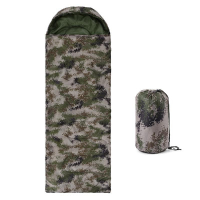 

Outdoor Sleeping Bag Camouflage Envelope Sleeping Bag Warn Adult Sleeping Bag Camping Hiking Traveling Hooded Sleeping Bag