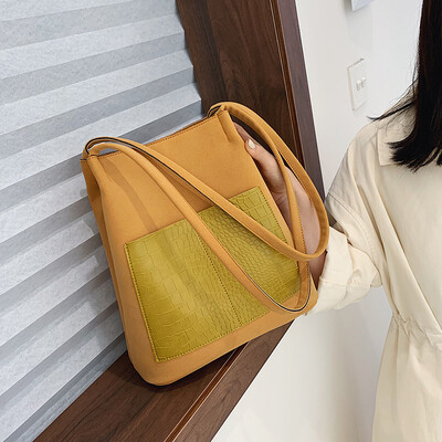 

Bucket bag handbags new Korean fashion wild shoulder bag retro large capacity Messenger bag tide