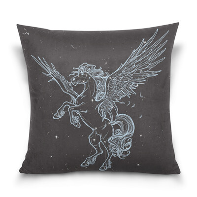 

ALAZA Throw Pillow Cover 16 X 16 inch Christmas Gift Cushion Cover with Pegasus Printed Pillowcase