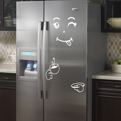 

〖Follure〗Cute Sticker Fridge Happy Delicious Face Kitchen Fridge Wall Stickers Art