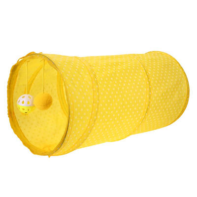 

Pet Cat Tunnel Tubes Collapsible Crinkle Kitten Rabbit Play Funny Tunnels