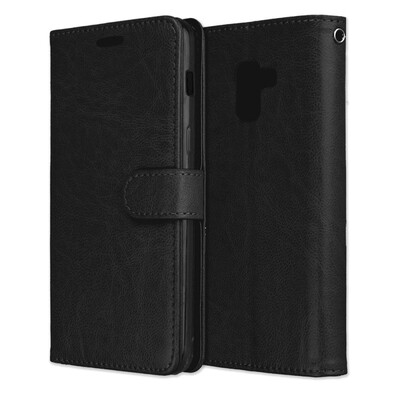 

MOONCASE Samsung Galaxy A8 2018 3 Card Photo Frame Holster - Black