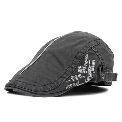 

Men Women Unisex Duckbill Cap Cotton Berets Letter Print Peaked Caps Vintage Golf Cabbie Newsboy Hats