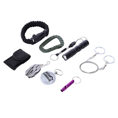 

7 in 1 Outdoor Survival Tools Set Kit for Camping Hiking Travel