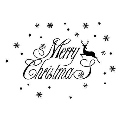 

Toponeto New Year Merry Christmas Wall Sticker Home Shop Windows Decals Decor