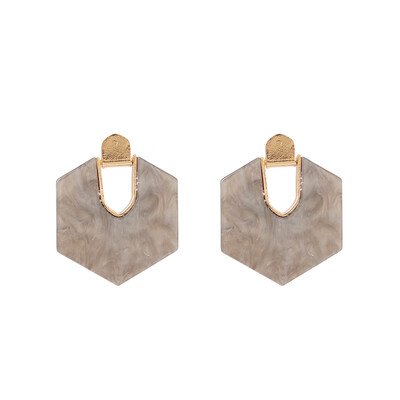

AOTEMAN 2019 New Design Polygonal Acrylic Resin Dangle Earring for Women Colorful Shell Geometry Earring ZA Wedding Jewelry