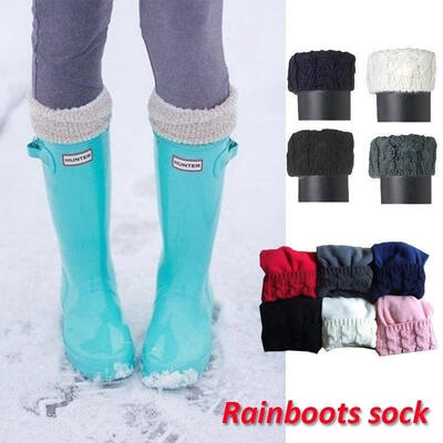 

Fashion Europe&The United States Lovely Snow Boots Winter Women Men Rain Boot Socks 6Colors