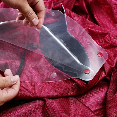 

T5 jacquard single motorcycle raincoat fixed mask