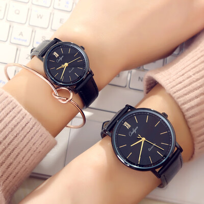 

Couple watch trend ultra-thin quartz watch male&female students waterproof simple lettering