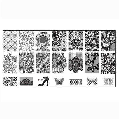 

Toponeto 1PC Women Nail Art DIY Nail Stamp Stamping Image Plate Print Nail Art Template