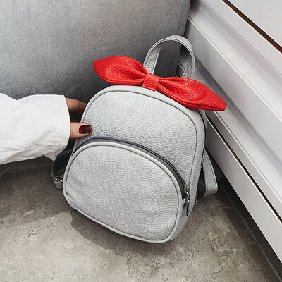 

Tailored Fashion Lady Solid Color Wild Cute Butterfly Backpack Casual Student Bag