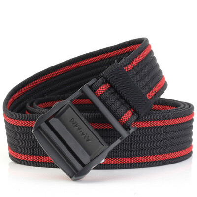 

Unisex belt Stripe Color Nylon Automatic Buckle Men belt fashion Alloy buckle Outdoor Multifunction Casual Men&Women belt