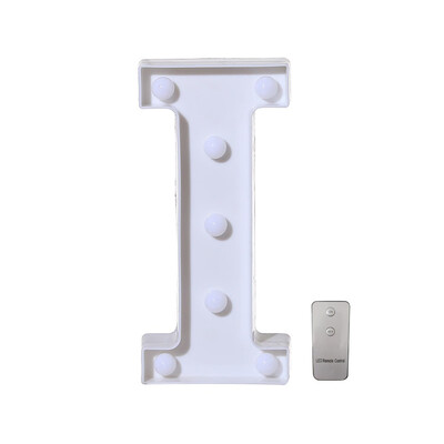 

Siaonvr Remote control Alphabet Letter Lights LED Light Up White Plastic Letters Stand I