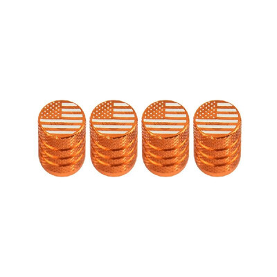 

Aluminum Alloy Round Tire Valve Stem Cap American Flag Dust Proof Cover