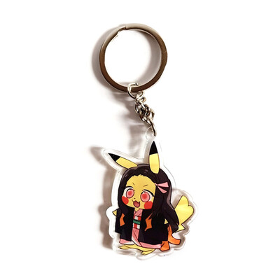 

CAR-TOBBY Anime Action Figure Demon Acrylic Keychain Key Ring Collection Model Toys