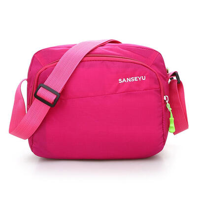 

Waterproof Letter Print Shoulder Handbags Nylon Women Sports Satchel Bags