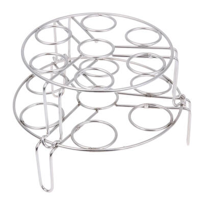 

2pcs Kitchen Stainless Steel Tripod Egg Steamer Rack Egg Steaming Rack