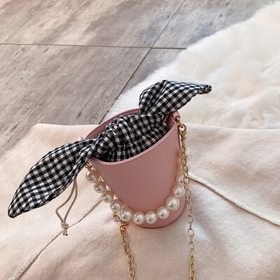 

Tailored Womens Fashion Lattice Coin Purse Pearl Bag Lock Casual Bag Shoulder Bag