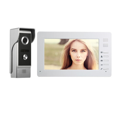 

7inch TFT-LCD Color Screen Wird Video Door Phone with 1Indoor Monitor 1Outdoor Camera Support Night Vision Waterproof Unlock Mon