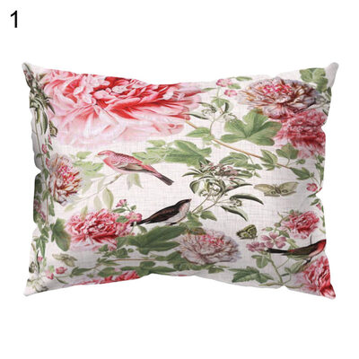 

Multicolor Eucalyptus Leaf Cactus Peony Pillow Case Cushion Cover Home Decor
