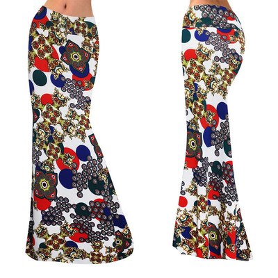 

Roseonmyhand Womens Summer Casual High Waist Flower Printed Bodycon Long Maxi Skirt