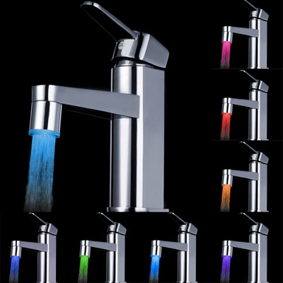 

〖Follure〗Temperature Sensor 7 Color Kitchen Water Tap Faucet Glow Shower LED Light A