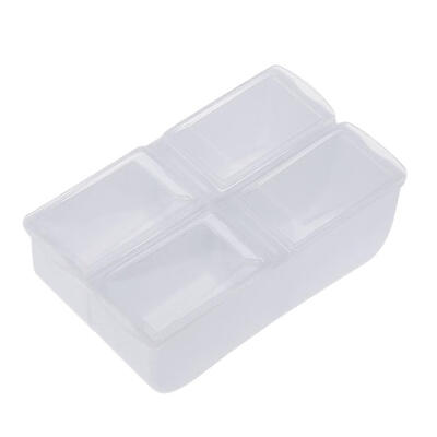 

Portable 4 Grids Medicine Box Plastic Jewelry Storage Box Tablets Container