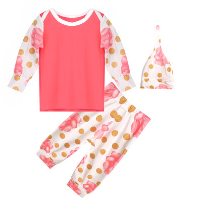 

Newborn Baby Girls Boys 3pcs Outfit T Shirt Tops Pants Hat Playsiut Set