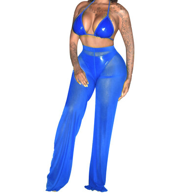 

Women Beach Mesh Sheer Bikini Cover Up Swimwear Bathing Pants Trousers S-2XL
