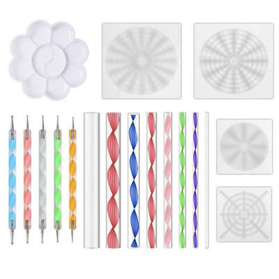 

Greensen 18 Pcs Premium Acrylic Rod Stencil Dotting Pen Art Set Pen Dotting Tool