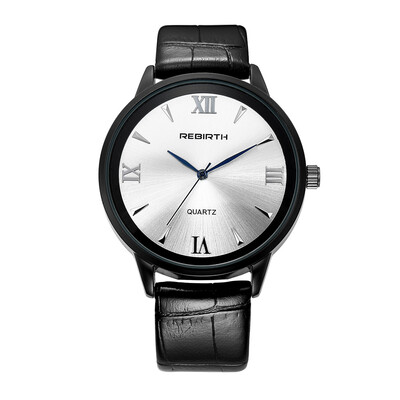 

REBIRTH PC21 high quality movement Roman scale blue pointer large dial business mens watch