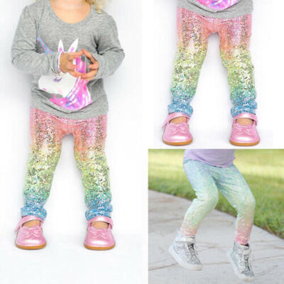 

US Toddler Kids Girls Baby Sequin Leggings Pants Trousers Clothes Outfit Bottoms